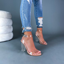 Béžové transparentné sandále-287185-01