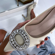 Béžové saténové lodičky-274047-07