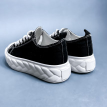 Čierne plátené tenisky-281053-03