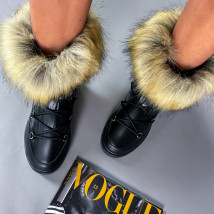 Čierne snehule s kožušinou-274242-012