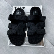 Čierne teddy šlapky-310570-03