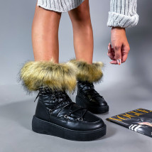 Čierne snehule s kožušinou-274242-012