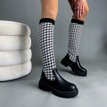 Čierno-biele vysoké čižmy-278427-03