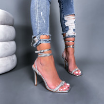 Strieborné sandále s kamienkami-280058-010