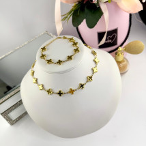 Dámska oceľová súprava pozlátená Olivia-322242-04