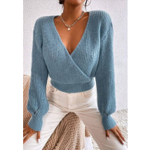 Modrý pletený sveter-295761-01