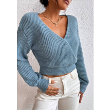 Modrý pletený sveter-295761-01