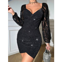 Čierne riasené šaty-295721-01