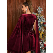 Bordové zamatové šaty-296303-03