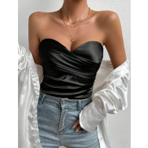 Čierny saténový top-296314-03