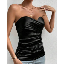 Čierny saténový top-296314-03