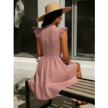 Lososové čipkované šaty-325975-02