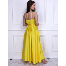 Žlté dlhé saténové šaty-237913-03