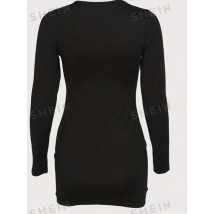 Čierne vzorované mini šaty-299576-02