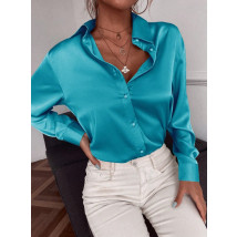 Tyrkysová saténová blúzka-289269-03