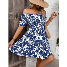 Bielo-modré kvetované šaty-288045-02