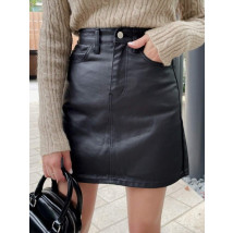 Čierna koženková sukňa-299753-02