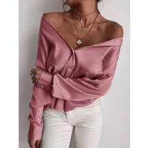 Staroružová saténová blúzka-284563-03
