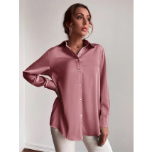 Staroružová saténová blúzka-284563-03