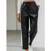 Čierne koženkové nohavice-299713-01