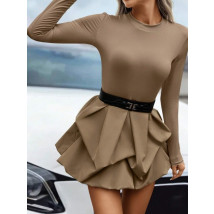 Hnedé šaty PUFFY-309939-05