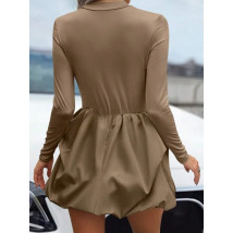 Hnedé šaty PUFFY-309939-05