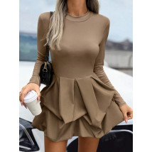 Hnedé šaty PUFFY-309939-05