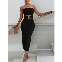 Čierne riasené šaty-325995-01