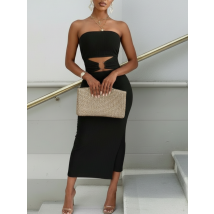 Čierne riasené šaty-325995-01