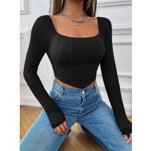 Čierny crop top-299803-03