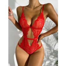 Červené čipkované body-284691-03