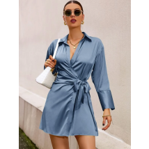 Modré saténové zavinovacie šaty-281250-02