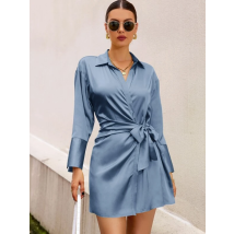 Modré saténové zavinovacie šaty-281250-02