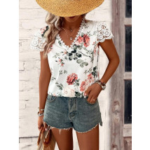 Biele kvetované tričko-287807-02