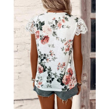 Biele kvetované tričko-287807-02