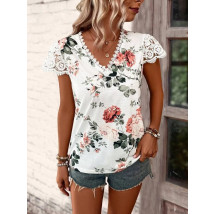 Biele kvetované tričko-287807-02