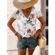 Biele kvetované tričko-287807-02
