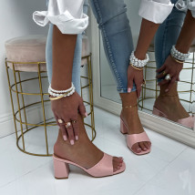 Ružové šľapky na opätku-327274-09