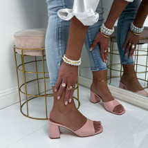 Ružové šľapky na opätku-327274-09