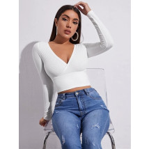 Biely top s dlhým rukávom-281407-03