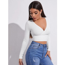 Biely top s dlhým rukávom-281407-03