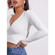 Biely top s dlhým rukávom-281407-03