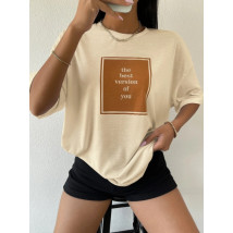 Béžové oversize tričko-304709-012