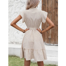 Bodkované béžové šaty-285461-03