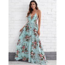 Modré kvetinové dlhé šaty-304893-02