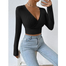 Čierny top s dlhým rukávom-281420-09