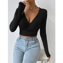 Čierny top s dlhým rukávom-281420-09