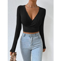 Čierny top s dlhým rukávom-281420-09