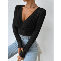 Čierny top s dlhým rukávom-281420-09