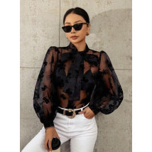 Čierna vzorovaná blúzka-300885-03